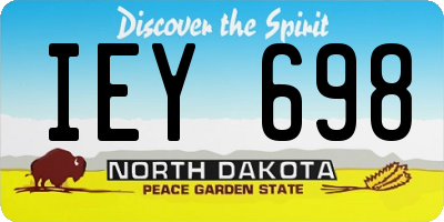 ND license plate IEY698