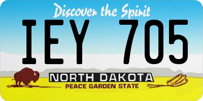 ND license plate IEY705