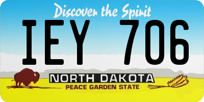 ND license plate IEY706