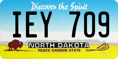 ND license plate IEY709