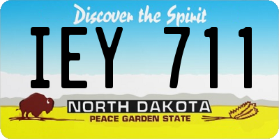 ND license plate IEY711