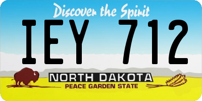 ND license plate IEY712