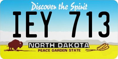 ND license plate IEY713