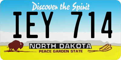 ND license plate IEY714