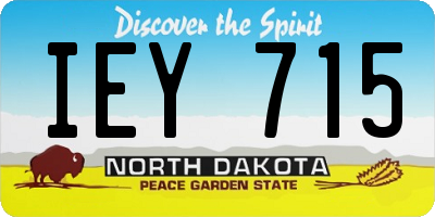 ND license plate IEY715