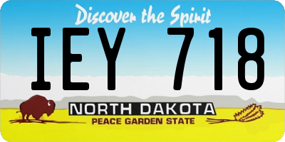 ND license plate IEY718