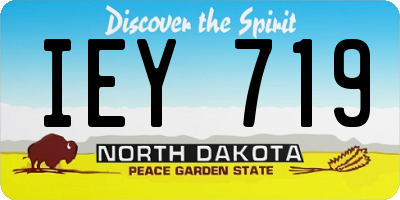 ND license plate IEY719