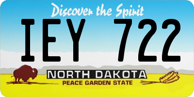 ND license plate IEY722