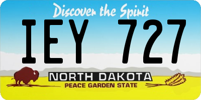 ND license plate IEY727