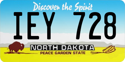 ND license plate IEY728