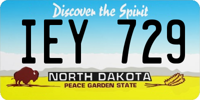 ND license plate IEY729