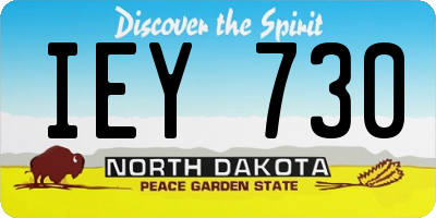ND license plate IEY730