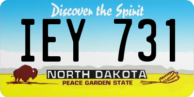 ND license plate IEY731
