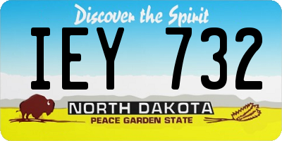 ND license plate IEY732