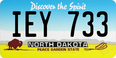 ND license plate IEY733