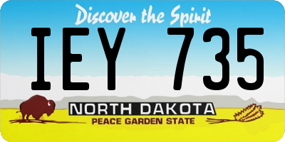 ND license plate IEY735