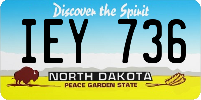 ND license plate IEY736