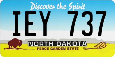 ND license plate IEY737
