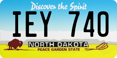 ND license plate IEY740