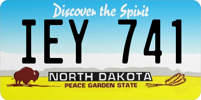 ND license plate IEY741
