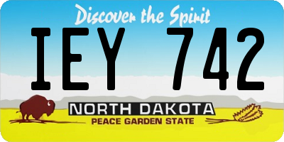 ND license plate IEY742