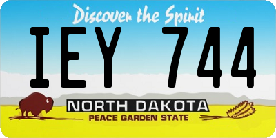ND license plate IEY744
