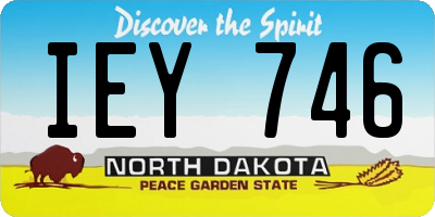 ND license plate IEY746
