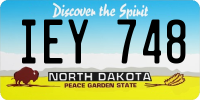 ND license plate IEY748