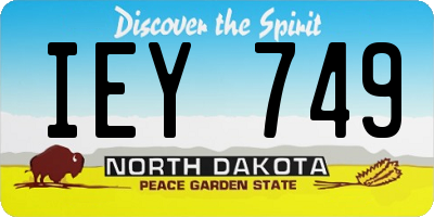 ND license plate IEY749