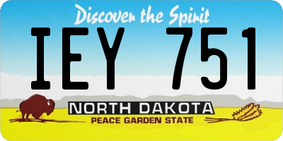 ND license plate IEY751