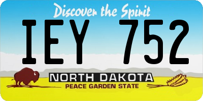 ND license plate IEY752