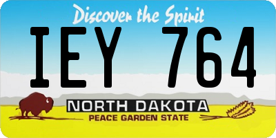 ND license plate IEY764