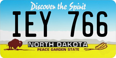 ND license plate IEY766