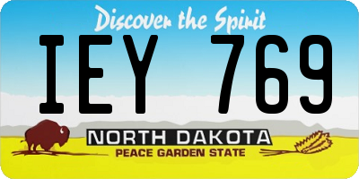 ND license plate IEY769