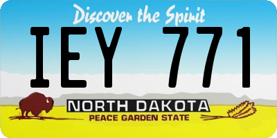 ND license plate IEY771