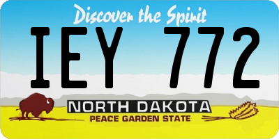 ND license plate IEY772