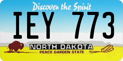 ND license plate IEY773
