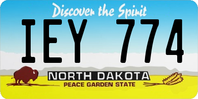 ND license plate IEY774
