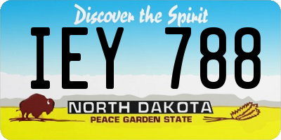 ND license plate IEY788