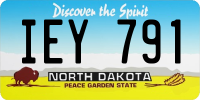 ND license plate IEY791