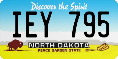 ND license plate IEY795