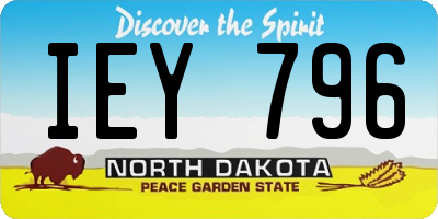 ND license plate IEY796