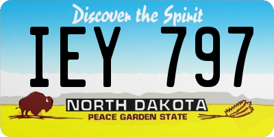ND license plate IEY797