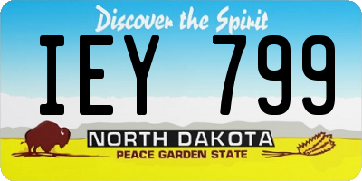 ND license plate IEY799
