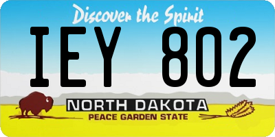 ND license plate IEY802
