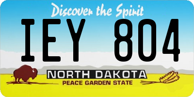 ND license plate IEY804