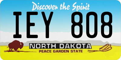 ND license plate IEY808