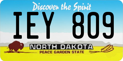 ND license plate IEY809