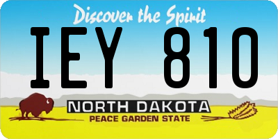 ND license plate IEY810