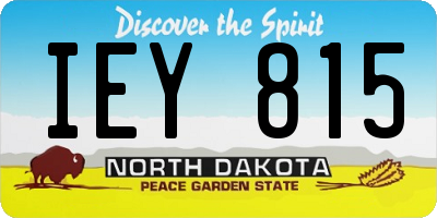 ND license plate IEY815